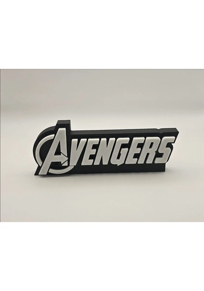 Avengers Yazılı 3d Dekoratif Obje 20cm Masaüstü Duvar Süsü Ma