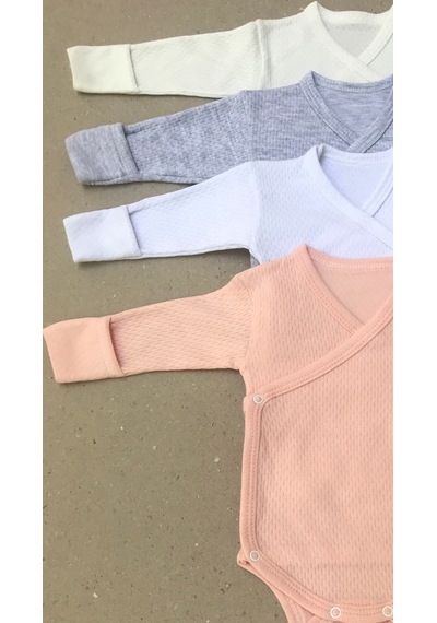 Özdemirli Bebe Özdemirlitekstil Bebelino Çıtçıtlı Badi Kruvaze (4 Lü Paket) (456579123) Çok Renkli