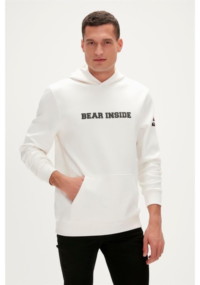 Bad Bear Arthur Hoodie Erkek Sweatshirt-27704-beyaz