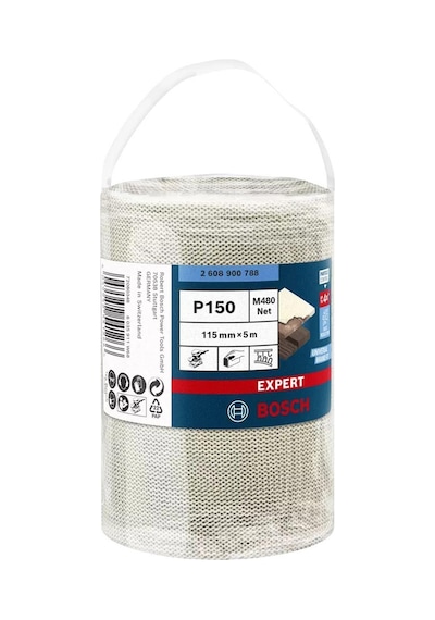 Bosch M480 115 Mm 150 Kum Cırtlı Rulo Elek Telli Ağ Zımpara 2608900788