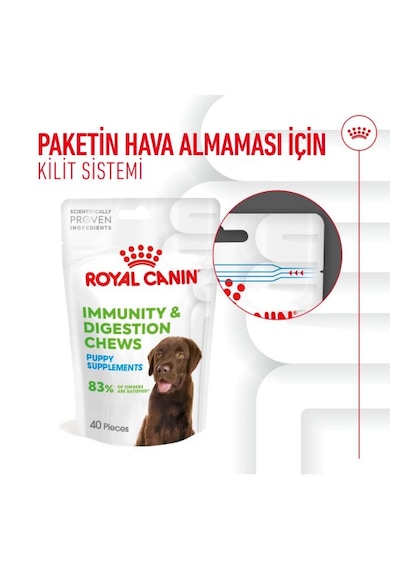 Immunity&digestion Chews Bağışıklık Ve Sindirim Sistemini Destekleyen Tamamlayıcı Ödül Maması 100g