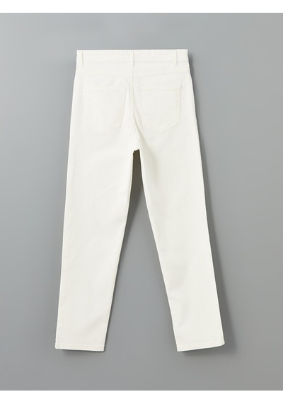 Lcw Jeans Beyaz Mom Fit Kadın Jean Pantolon