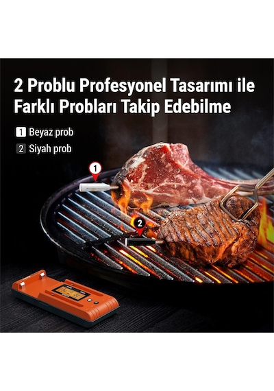 Thermopro Tp962 Bluetooth, Digital,çift Problu Profesyonel Et Termometresi