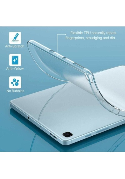 Samsung Galaxy Tab A7 Lite T225 8.7 Inç Uyumlu Silikon Tablet Kılıfı Kalem Ekran Koruyucu Seti Kılıf