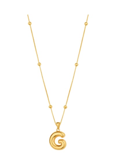 Taşsız Gümüş Tombul Harf - G Harfi Rose Gold