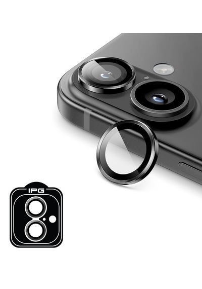 Apple Uyumlu iPhone 16 / 16 Plus İçin Ipg Kamera Lens Koruyucu - Uzay Gri
