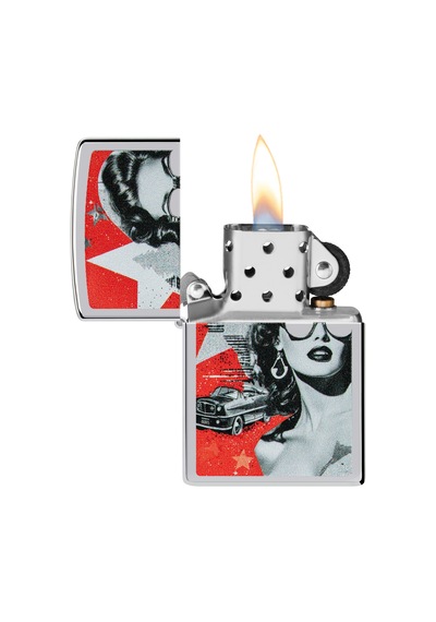 Zippo 250 Nostalgic Design Çakmak Çok Renkli