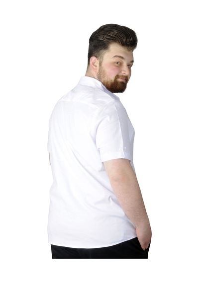 Mode Xl Büyük Beden Gömlek Baskılı Play 22365 Beyaz 001