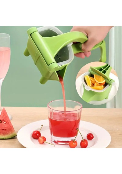 Yeşil Renk Manuel Meyve Sıkacağı Plastik Pratik Limon Portakal Sıkma Aparatı Ergonomik Ev Tipi Çok Renkli