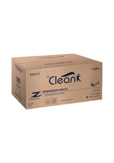 Rulopak By Clean Z Katlama Havlu Kağıt 2 Katlı 200 Yaprak 12'Li Paket