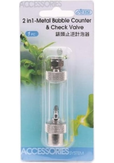 Ista 2 in 1 Metal Damla Sayacı + Check Valf (Co2 Regülatöre Bağla