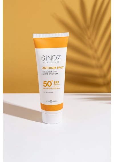 Sinoz Leke Karşıtı Yüksek Koruyucu Normal ve Kuru Ciltler İçin Yüz Güneş Kremi SPF50+ 50 ML