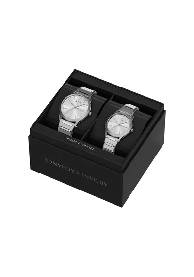 Armani Exchange Ax7180set Erkek Kol Saati Ve Kadın Kol Saati Metalik Gri