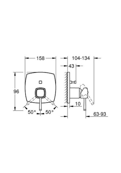 Grohe 24260000 Grandera Ankastre Banyo/Duş Bataryası Gri