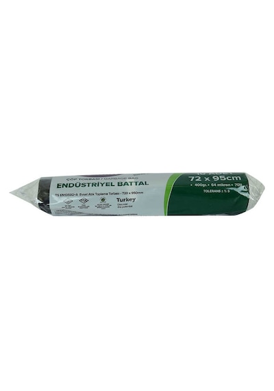 Çöp Torbası Battal Boy 72x95cm 400gr 64mikron 70lt Siyah Rulo 10 Adet