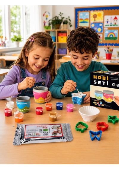 Zet Zeka Hobi Sanat Boyama Seti Alçı Boyama Ve Taş Boyama Seti 5+ Yaş 1+ Oyuncu