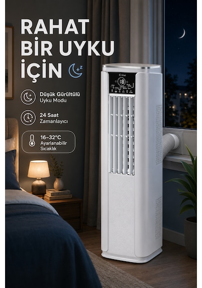 Kiwi KAC-7914 14000 BTU Soğutma ve Isıtma Portatif Klima