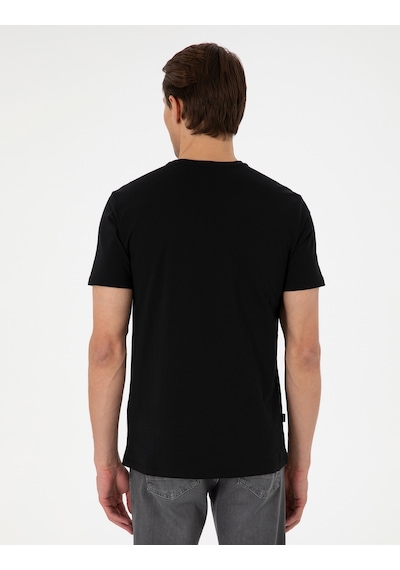 Pierre Cardin Basic Erkek Tişört - Siyah 50306980-VR046
