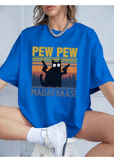 Noıssey Urban Pop Graphic Kadın Tişört Koleksiyonukod 5606 Saks