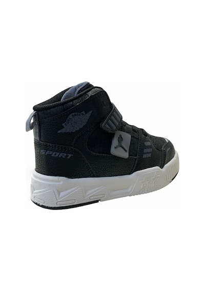 King Paolo King Hafif Çocuk Bilekli Sneaker Siyah
