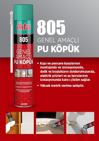 Akfix 805 Pu Pipetli Köpük 300Ml