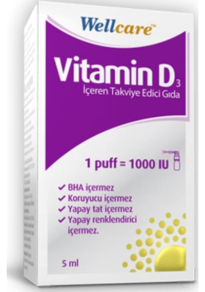 Wellcare Vitamin D3 1000Iu 5Ml Sprey