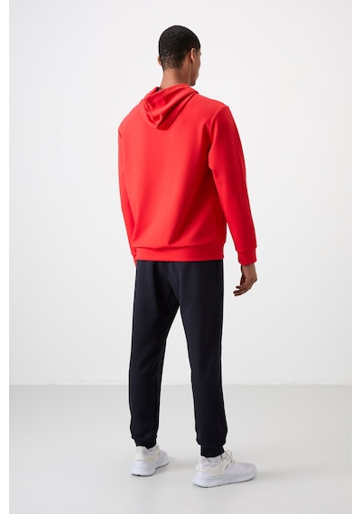 Tommy Life Fiesta - Lacivert Pamuklu Kalın Yumuşak Dokulu Comfort Fit Nakışlı Erkek Eşofman Takım - 85255 Kırmızı - Lacivert