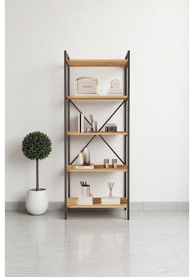 Nilamu Çam 65 Cm Kitaplık , Metal Aksamlı, Organizer, Ofis, Ev, 65 170 34 Cm Atlantik Çam Nilamu Çam 65 Cm Kitaplık , Metal Aksamlı, Organizer, Ofis, Ev, 65 170 34 Cm Atlantik Çam