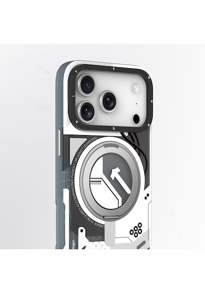 Apple Uyumlu iPhone 17 Pro Kılıf M-safe Şarj Özellikli Youngkit Starship Serisi Kapak Beyaz Beyaz