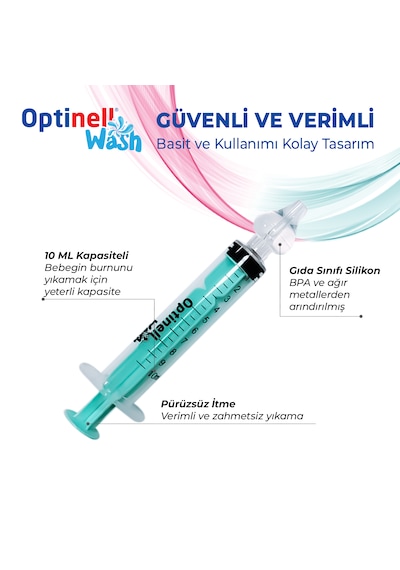 10 'lu Şırıngalı Burun Aspiratörü Bebek Burun Temizleme Aparatı 1 Şırınga 10 Ml Enjektörü