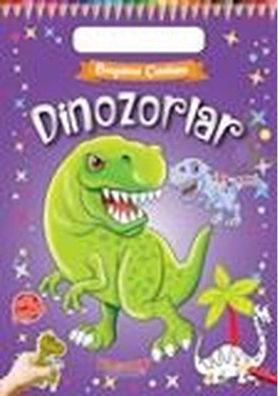 Dinozorlar - Boyama Çantam - Renkli Çıkartmalı- Yumurcak Yayınları