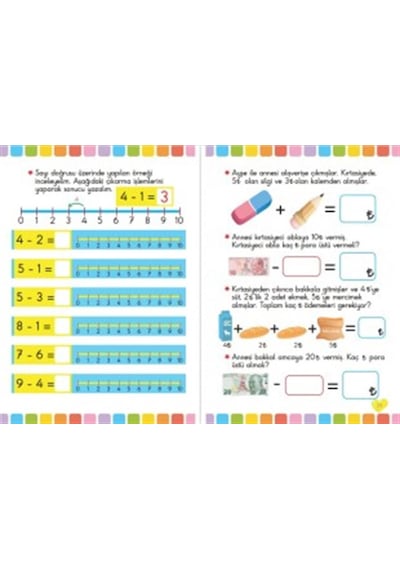 4-6 Yaş 20 Kitap Dikkat Geliştirici Matematik Kodlama ve Çizgi Çalışmaları Seti