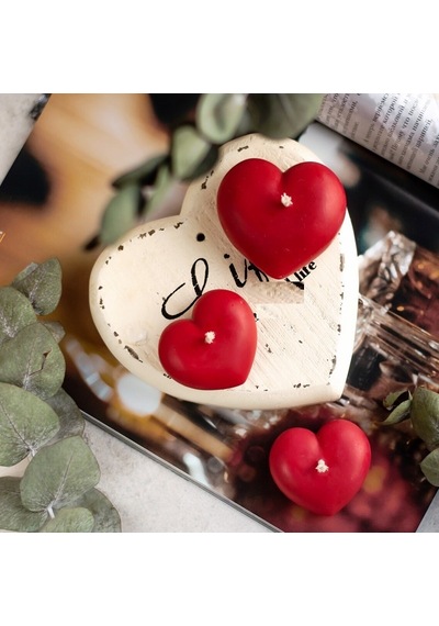 Vıp Dekor Düğün Mumları Heart Red Floating Water Candle 24 Adet Kırmızı Su Mumu Suda Yüzen Mum Renkli
