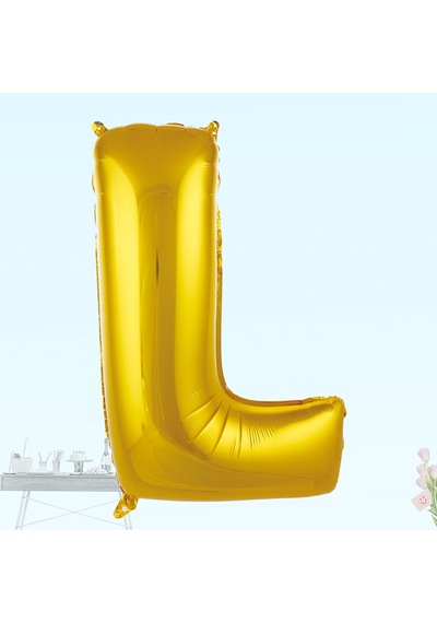 L Harf Folyo Balon. 100 CM - Altın