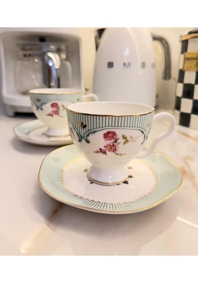 Splendor Florum 2li Çay Fincan Seti 220cc-5608 Çok renkli