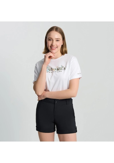 Columbia Csc Outback Crittters Crop Kadın Kısa Kollu Tişört-8227 Beyaz