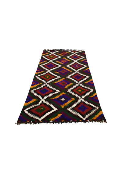 Kilim Antik El Dokuması Yün Antalya Barak Yörük Kilimi 0095 - Yeni - Çok Renkli