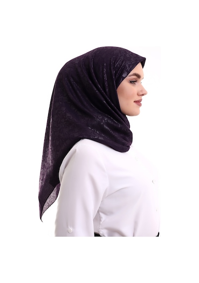 Kofra Desenli Baş Örtü - Mor