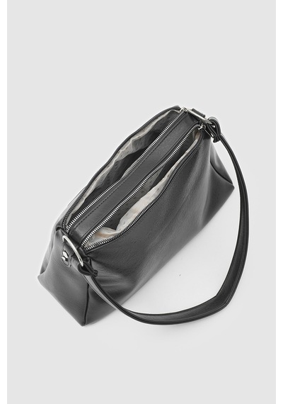 Shule Bags Petite Çok Gözlü Omuz Çantası Siyah