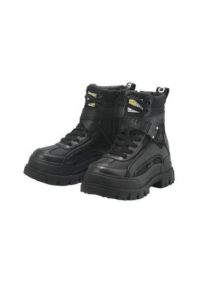 Oxford Klasik Kadın 1622077 Buffalo Aspha Com1 - Vegan Nappa/nylon - Black Siyah