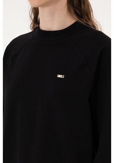 U.S. Polo Assn. Kadın Siyah Regular Bisiklet Yaka Basic Sweatshırt 50313610-VR046