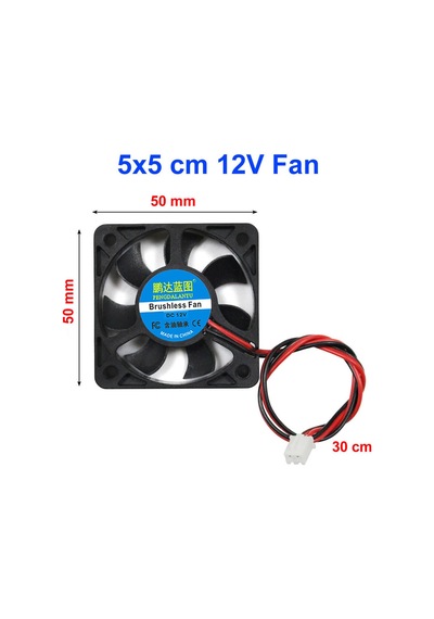 Dc 12V Fan 50X50Mm Soğutucu Kuluçka Ekran Kartı Cooler Pervane