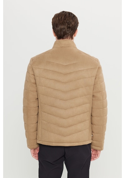 Altınyıldız Classıcs Erkek Camel Standart Fit Normal Kesim Kapüşonlu Dik Yaka Casual Mont