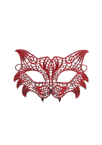 Kırmızı Dantel Masquerade Maskesi 8 No Yetişkin