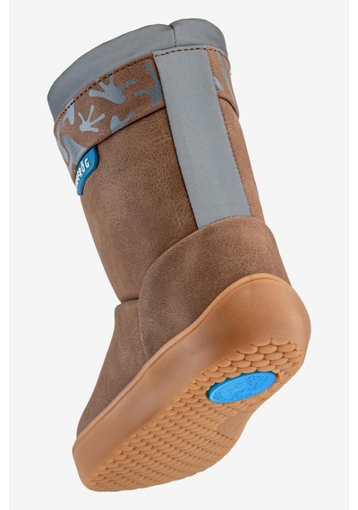 Hopfrög Rain Boots Kahverengi Meşe Suya Ve Soğuğa Dayanıklı Barefoot Çocuk Botu Kahverengi