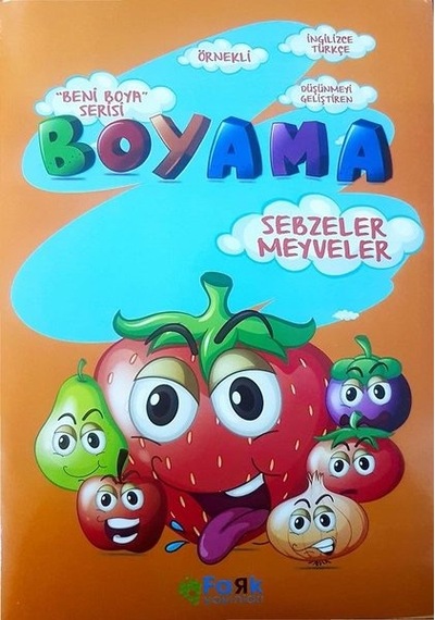 Sebzeler ve Meyveler-Beni Boya Serisi-Boyama- Fark Yayınları