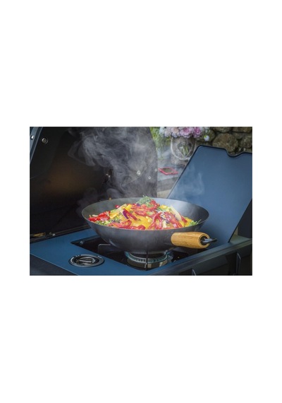 X450 Klasik Barbekü, Lpg'li Barbekü Mangal Ayaklı, 20.25 Kw Isı Gücü, Termometreli Cam Kapak, Tekerlekli, Gri Mavi Diğer