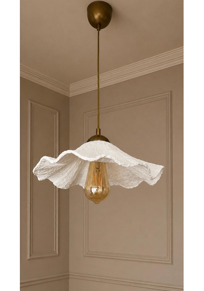 Lioraa Lighting Flora Solo 36 Cm Sarkıt Avize Kırık Beyaz