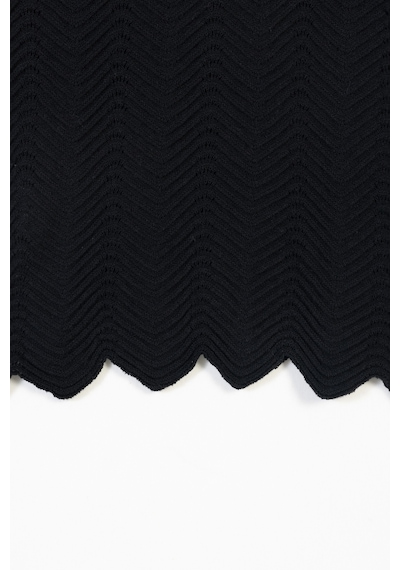 Halter Yaka Boncuk Detaylı Askılı Triko Top Sıyah