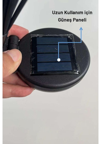 12 Led Işık Buketi Ateş Böceği Modeli Bahçe Solar Lamba Güneş Enerjili 2 Adet 6 Dal